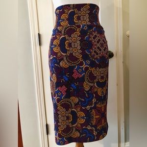 NEW 2xl Lularoe Cassie Floral Multi Color Pencil Skirt